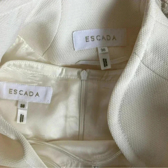 Escada SZ S M Cream Dress Suite - Picture 11 of 15